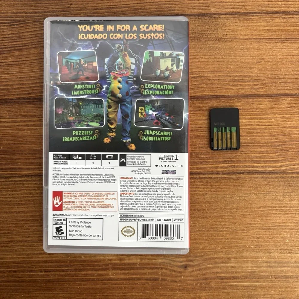 Goosebumps Dead of Night Nintendo Switch Complete CIB Tested & Working